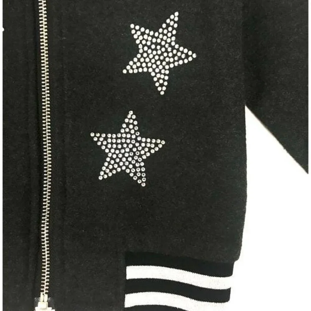 Star Rhinestone Kids Bomber Jacket
